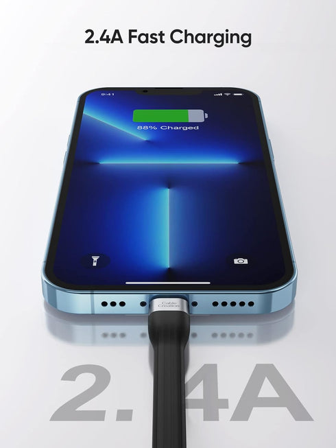 Shop CableCreation MFi Certified 15 cm USB to Lightning Cable for iPhone 14/13/12/11/X/8/7/6S/SE & iPad Fast Charging.