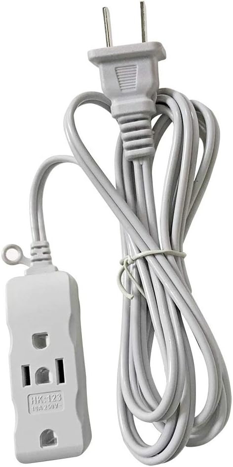 Multi Plug Extender Box, 3 Outlet Power Strip with Flat Pins Socket, 3FT, 6Ft, 9Ft, 15Ft Long Extension Cord