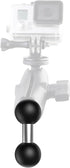 Double 1" Ball Mount Base Adapter, Compatible with RAM Mounts B Size 1 inch Double Ball Socket Arms, Black