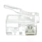 QualConnect Phone/Data RJ12 Crimp Connectors for Flat Cable, 6P6C, 50 Pieces