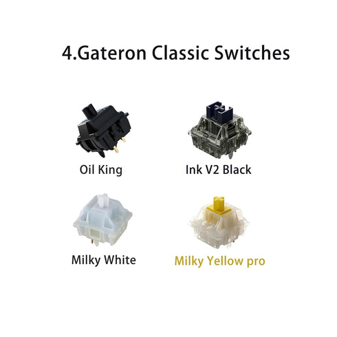 Gateron Series Mechanical Keyboard Switches Pack, New and Classic, 20pcs