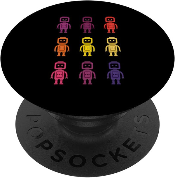 PopSockets Standard PopGrip Playful Funny Robots Girls Robotics Bot Lovers