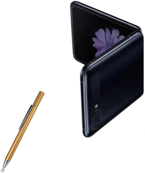 BoxWave Stylus Pen FineTouch Capacitive for Samsung Galaxy Z Flip - Champagne Gold, Super Precise Stylus