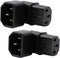 IEC C14 to C13 Power Adapter, PDU Plug/Socket Down 90 Degree, 2 Pack for LCD Wall Mount TV