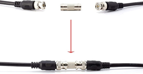 THE CIMPLE CO BNC Connectors Female to Female Coupler 50 Pack Adapter for CCTV Security Camera, SDI, HD-SDI