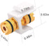 VCE Banana Jack Binding Post Keystone Jack Insert with Black & Red Rings, Screw Type Audio Speaker Keystone, 3 Pairs/6 Pack
