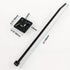 Strong Self Adhesive Wire Clips, Cable Zip Tie Mounts 3/4" with 6 Inch Zipties, Black UV Protection Outdoor, 100 Pcs