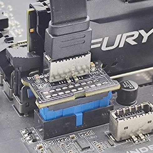 xiwai Vertical USB 3.1 Front Panel Socket Key-A Type-E to USB 3.0 20Pin Header Male Extension Adapter for Motherboard