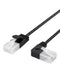 CableCreation Ultra Slim Cat6a Ethernet Short Cable OD 2.8mm, Left Angle LAN