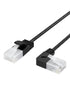 CableCreation Ultra Slim Cat6a Ethernet Short Cable OD 2.8mm, Left Angle LAN