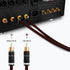 Preffair 2Pcs/1 Pair RCA Cables OFC Copper Shielded Gold Plated RCA Male to Male Connectors (4.9FT/1.5M)