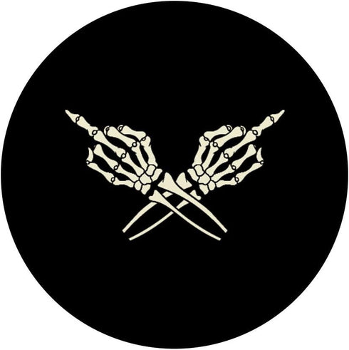 Lazybones Halloween Skull Skeleton Hand Middle Finger PopSockets Swappable PopGrip