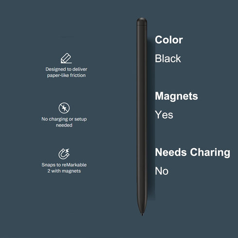 2 Pack Stylus Pen for Remarkable 2, Replacement Pen Compatible with Remarkable2, 4096 Levels Pressure Sensitivity