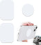 Phone Magnets for Back of Phone, Universal Metal Plates, 2 Rectangular & 2 Round with Adhesive, Car Phone Magnets White