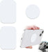 Phone Magnets for Back of Phone, Universal Metal Plates, 2 Rectangular & 2 Round with Adhesive, Car Phone Magnets White
