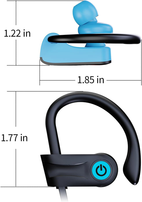 Boean Bluetooth 5.3 Headphones, Wireless with 16 Hours Playtime, IPX7 Waterproof Over Ear Earphones for Sports