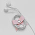 SenseAGE 5 Pack Cord Organizer, Leather Cable Management, Earphone Winder, Storage Straps for Electronics - Pink
