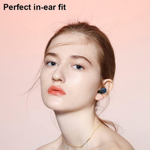 Acuvar Fully Wireless Bluetooth 5.0 Rechargeable iPX4 Water & Sweat Proof Earbud Headphones with Microphone, Touch