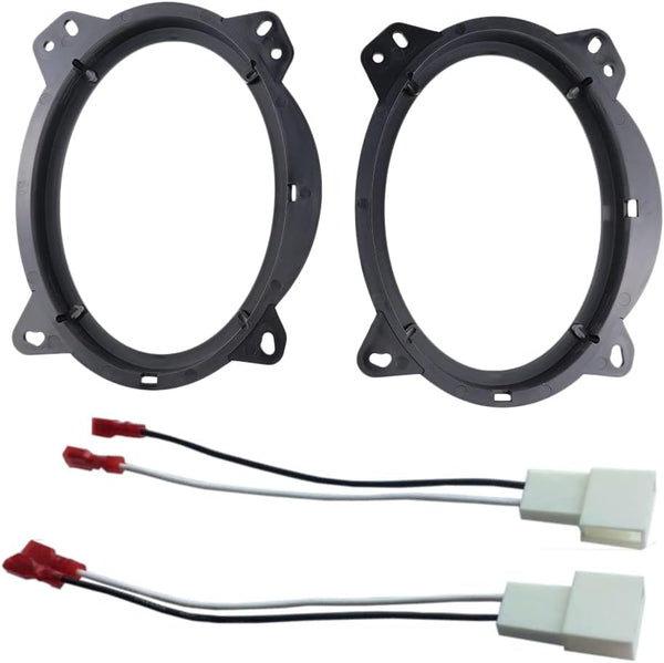 6" x 9" Front Door Speaker Mount Adapter with Wiring Harness for Subaru Forester, Impreza, Toyota 4Runner, Avalon,