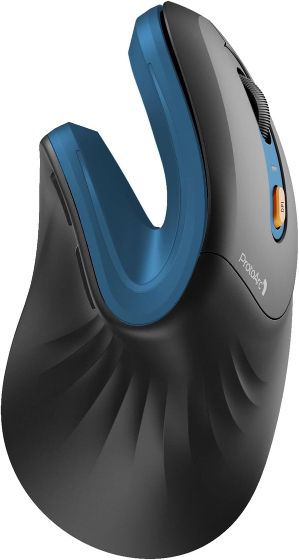 ProtoArc Ergonomic Mouse, EM11 NL Wireless Vertical Mouse, USB-C Rechargeable for Windows, Mac OS, PC/Notebook/Laptop,