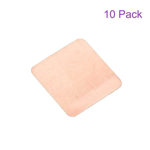 DMiotech 10 Pack Copper Pad Thermal Kit 15 x 15 x 0.1mm Heatsink Cooler Shim for Cooling PC Laptop