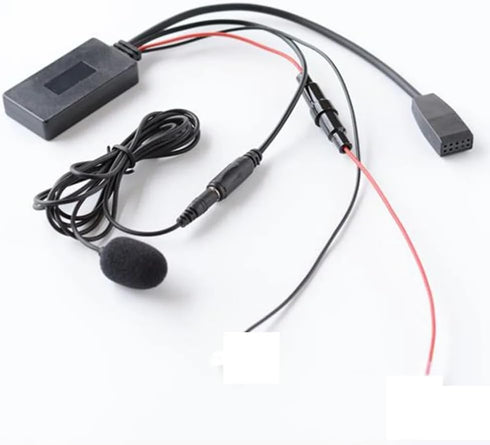 Bluetooth Music Audio Cable Adapter, 10Pin Microphone Mic Handsfree Phone Call for BMW E46 10Pin Socket Car Business