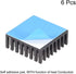 uxcell 10x25x25mm Black Aluminum Heatsink Thermal Adhesive Pad Cooler for Cooling 3D Printers 6Pcs