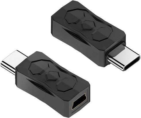 Gtwoilt USB C to Mini USB Adapter 2-Pack, Type-C Male to Mini USB