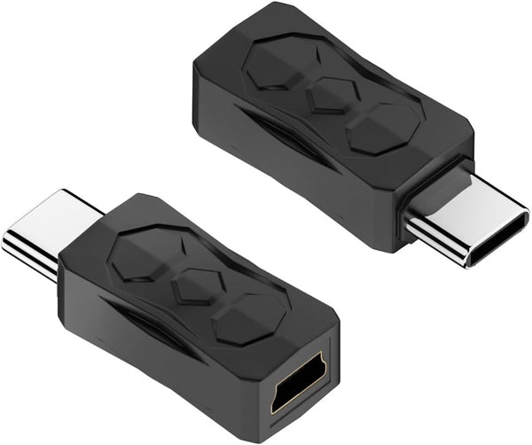 Gtwoilt USB C to Mini USB Adapter 2-Pack, Type-C Male to Mini USB