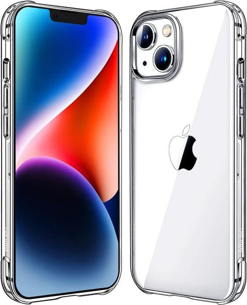 Mkeke Clear Transparent Shockproof Case for iPhone 13/14 - Bumper Protection for iPhone 14 & 13 Models.