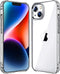 Mkeke Clear Transparent Shockproof Case for iPhone 13/14 - Bumper Protection for iPhone 14 & 13 Models.