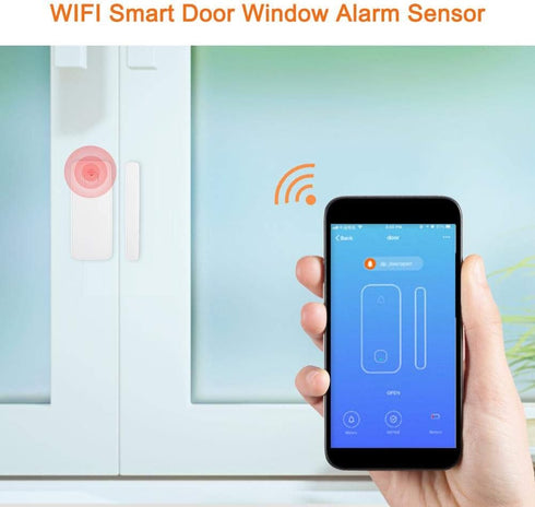 Smart Door & Window Sensor Alarm Compatible with Google Home Tuya for Home Security