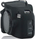 Camera Case for Canon EOS Rebel T6 T7, Silicion Rubber Camera Case Cover Detachable Protective for EOS 1300D Rebel T6/ EOS 1500D Rebel T7 KISS X90 Camera (Black)