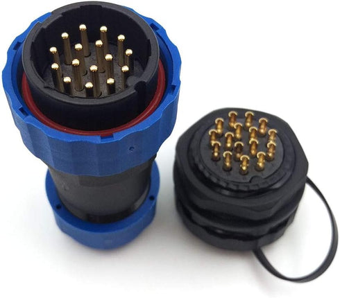 SD28 28MM IP68 16Pin Panel Mount Waterproof Wire Connector, Industrial Power Cable Connector