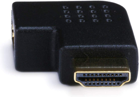 Monoprice HDMI Right Angle Port Saver Adapter (Male to Female) - 270 Degree Vertical Flat