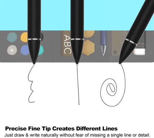 Active Stylus Pen for Touch Screens, Smart Digital Pencil Compatible with iPhone, iPad Pro, Air, Mini, and Tablets