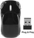 Yoidesu Wireless Mouse, 2.4G High-Precision Optical Mouse with Receiver Compartment, Mini Bluetooth Mouse (Black)
