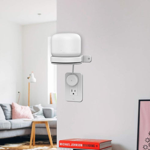 Delidigi 2 Pack ABS Wall Mount, Compatible with Nest Wifi Router, AC2200 Bracket Holder Shelf, White