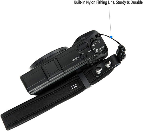 JJC Soft Neoprene Camera Wrist Strap for Sony ZV-1 RX100 VI V IV III II VA Nikon Z30 Canon EOS R100 & More