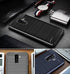 Case for Samsung Galaxy A6 Plus 2018, Carbon Fiber Shock Absorption Slim Case (Black)