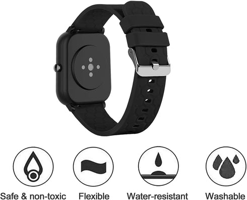 E ECSEM Bands Compatible for TORJALPH 1.69'' Replacement Wristbands, Colourful Silicone Bracelet Quick Release Strap Arm Bands for TORJALPH Smart Watch, Soft and Durable