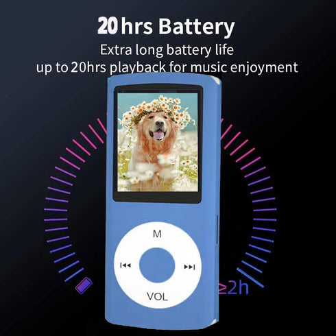 Hotechs. 64GB MP3 MP3 1.82'' Player, Hotechs Music Player with Slim Classic Digital LCD Screen Mini USB Port with FM