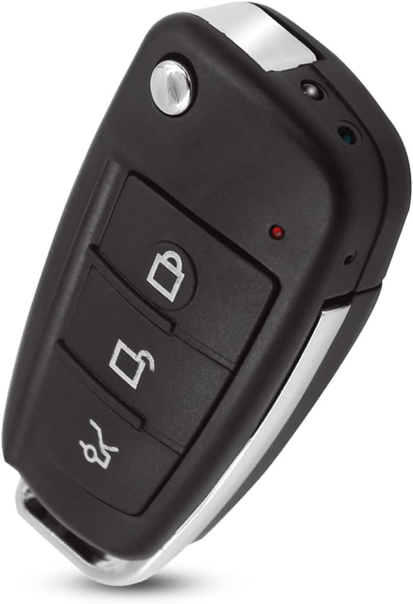 HD 1080P Mini Car Key Camera, Portable Spy Cam with IR Night Vision, Motion Detection, No WiFi Needed