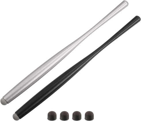 MECCANIXITY 2pcs Slim Stylus Pens for Touch Screens with 4 Fiber Fine Tips, Universal Capacitive Black Silver