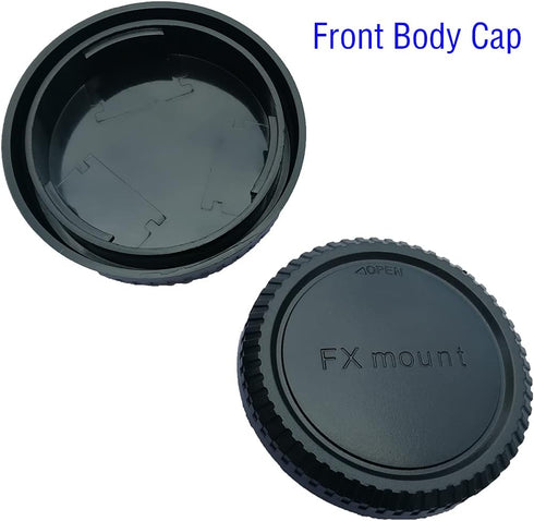 Rear Lens Cap + Fuji X Body Cap Cover for Fujifilm X-T5 X-T4 X-T3 X-E4 X-T2 X-T1 X-S10 X-T30 II X-T20 X-T10 X-T200
