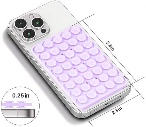 Svenirven Silicone Sticky Grip Holder for Cellphone, Silicone Suction Cup Phone Case Mount Double-Sided, Hands-Free