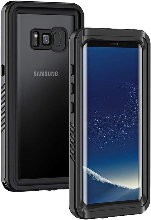 Lanhiem IP68 Waterproof Dustproof Case for Samsung Galaxy S8+ Plus, Rugged Shockproof Phone Cover with Built-in Screen