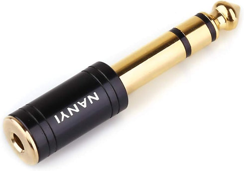 NANYI 1/4'' Male to 1/8'' Female Stereo Headphone Adapter Connect Cable - Upgrade 6.35mm Jack Stereo Socket Male to