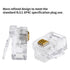 RJ11 6P4C Connectors, 50 Pieces Pack, Telephone Line Cable Wire Male Plug, AV00204