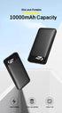 10000 mAh Dual USB Portable Ultra Slim Fast Charging Power Bank for Mobile Phones, Compatible with Android/iOS